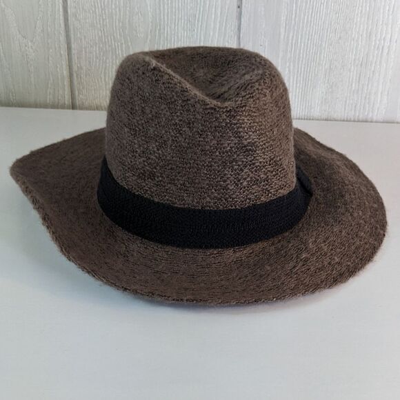Do Everything In Love Wide Brim Boho Hat Ribbon Trim Brown EUC - Picture 2 of 7